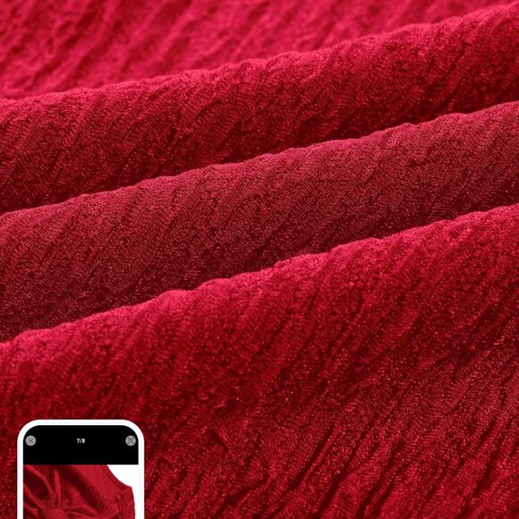 Christmas Plus Size Dress- ruched, twist, fitted - Picture 6 of 6